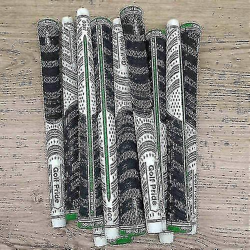 مجموعة من 13 قطعة من Golf Pride Mcc محاذاة أسود / أبيض / أخضر محاذاة مقابض الجولف ذات الحجم القياسي مع الخط الخلفي ، قبضة جديلة من خيوط القطن والخشب