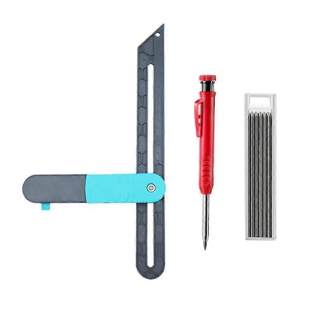 Compatible Withadjustable Angle Ruler With Lock Fast Marking Woodworkers Accessories