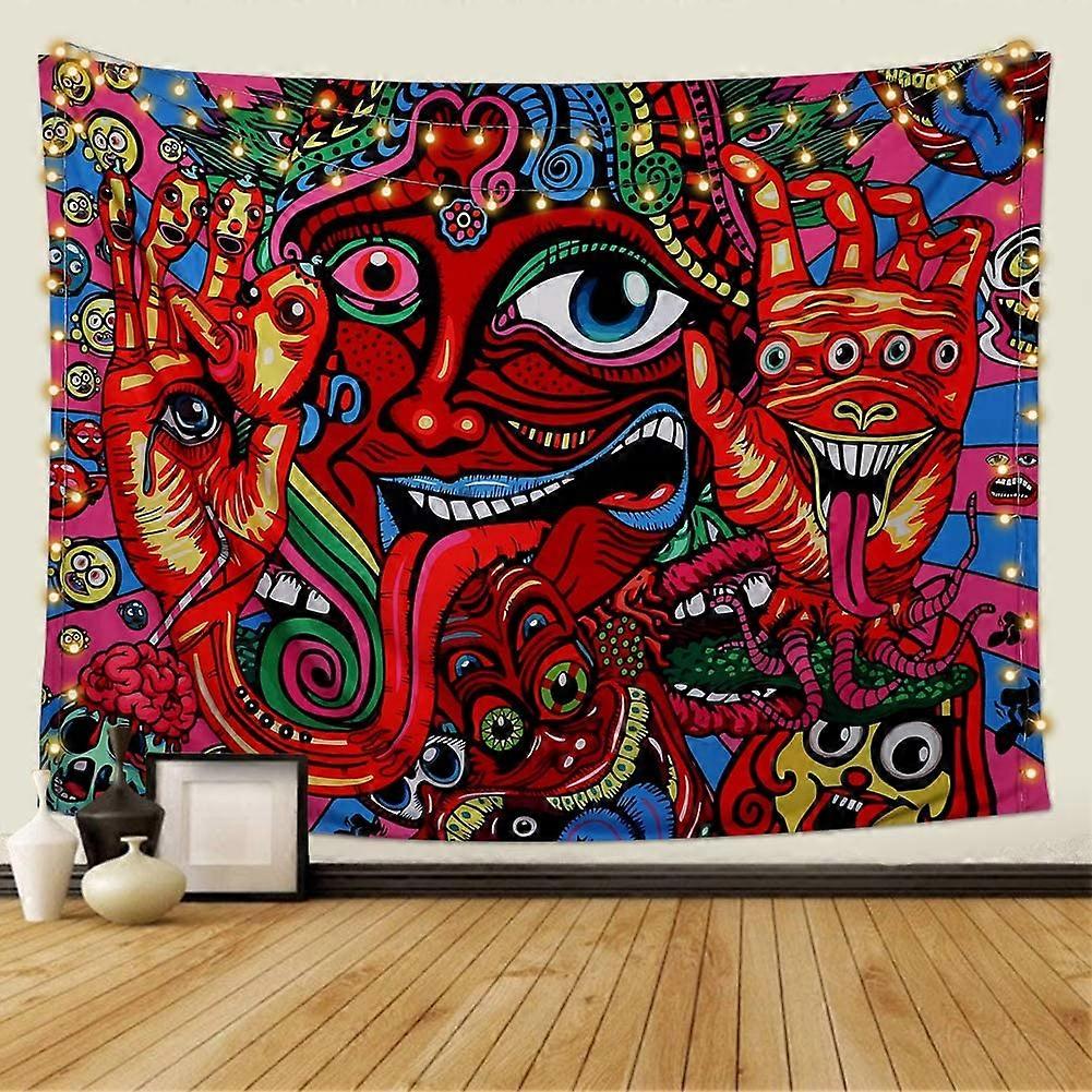 Hippie Wall Hanging Abstract Retro Pattern Tapestries for Bedroom