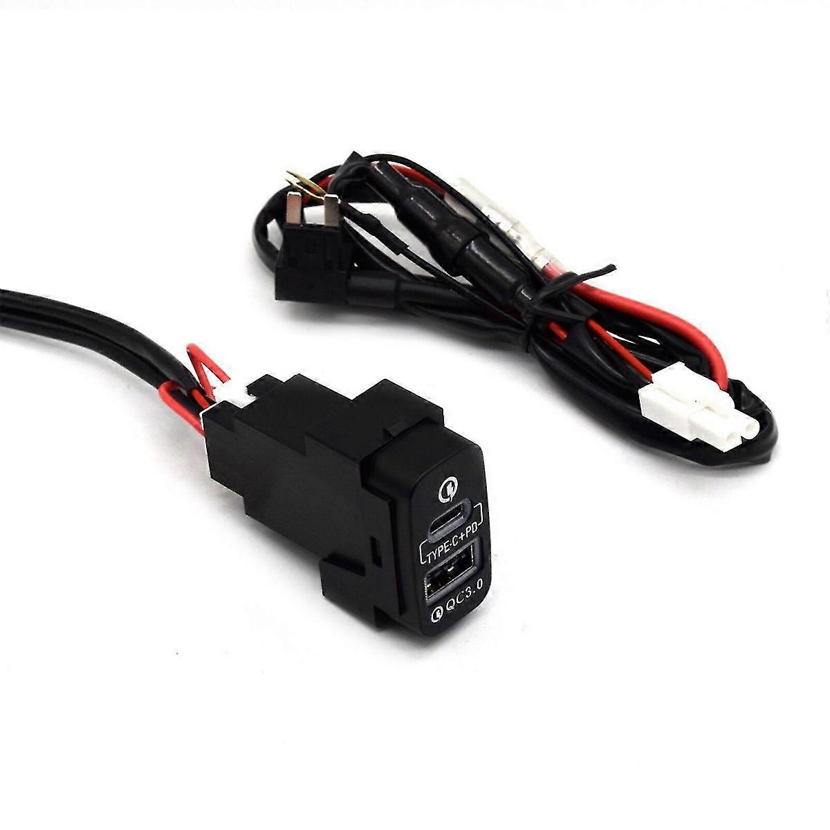 Quick Charge Car Charger Type-c Pd Usb Interface Socket For Pajero Sport Asx V73 V93 V97