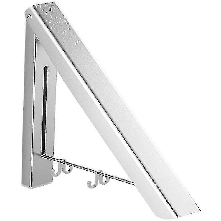 Home Retractable Clothes Rack Wall Mounted Folding Clothes Hanger1pcs-silver