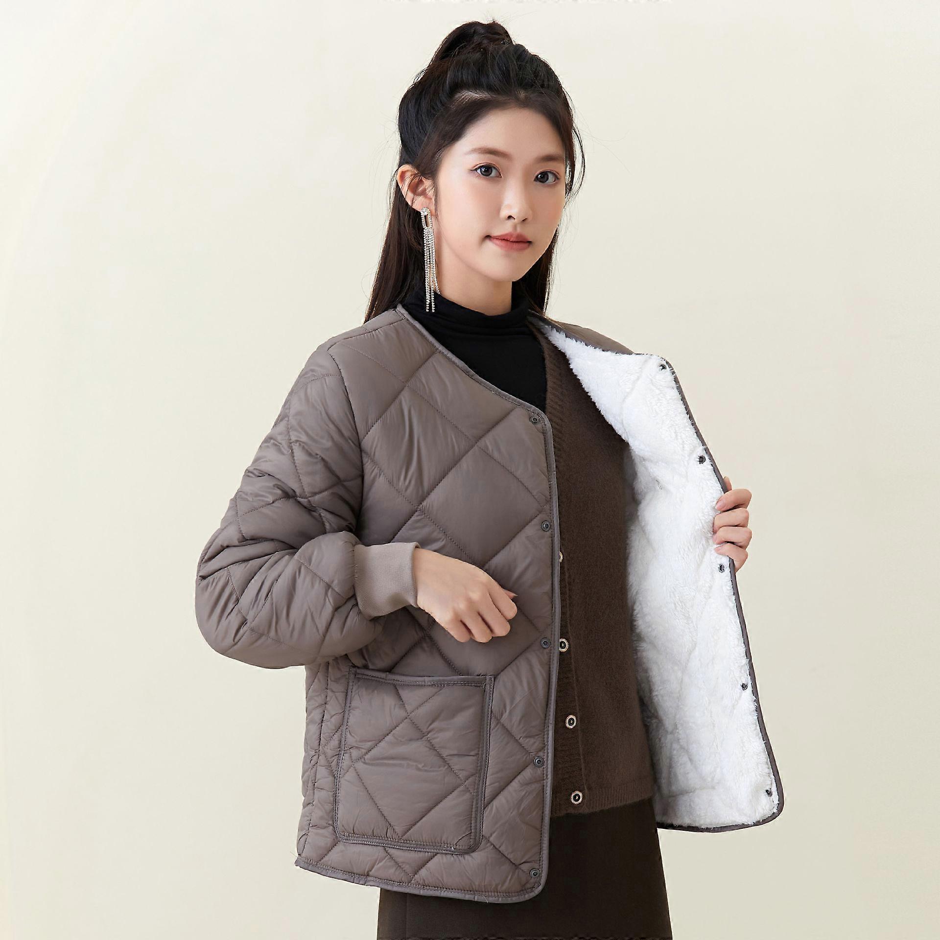 Women's loose elegant cotton jacket winter thick warm coat