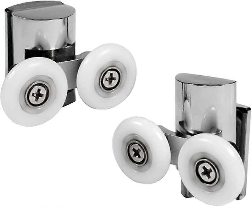 2 Pieces Double Rollers - for Sliding Shower Door, 2 Wheels 23mm