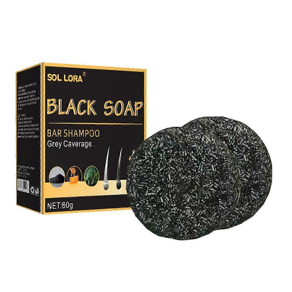 2x 60g Shampoo per capelli Sapone Polygonum Multiflorum Shampoo Saponi Copertura Capelli Grigi Shampoo Sapone Per Tingere Canas Nero Shampoo Bar Sa...