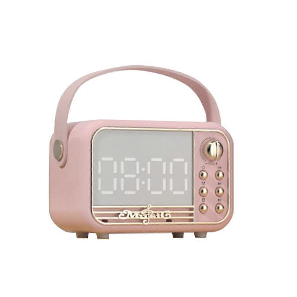 Portable Alarm Clock, Bluetooth Speaker, LED Intelligent Digital Clock, USB Fast Charger, Small Desktop Clock, FM Radio Speaker