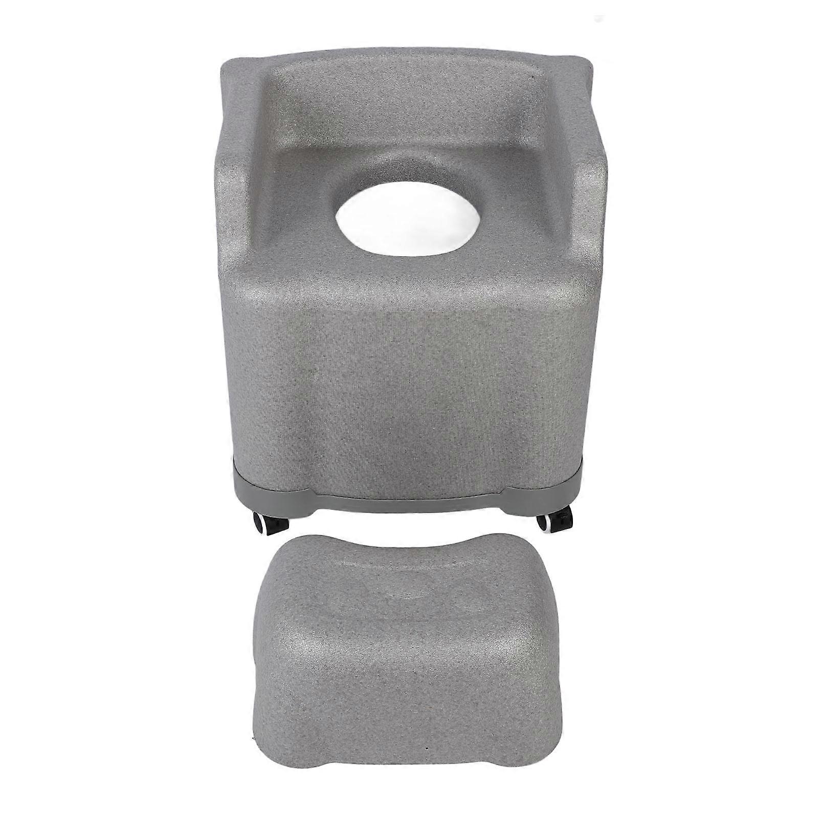 Bedside Commode Chair Soft Foam Shower Commode Wheelchair Shampoo Chair ...