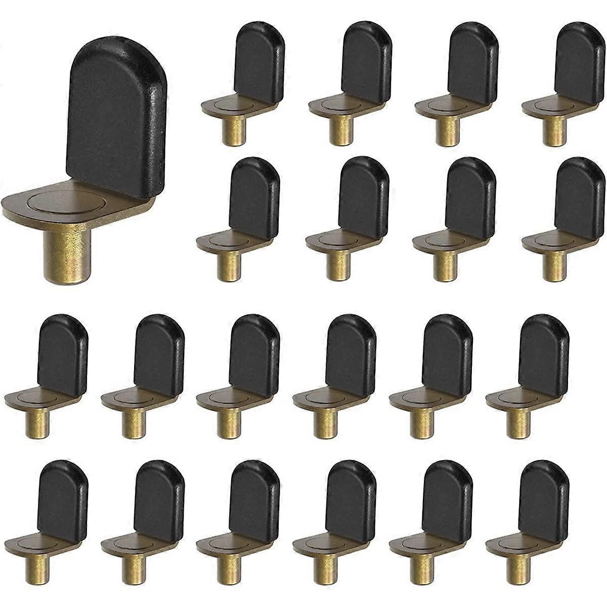 Bronze Shelf Pins, Glass Supports Furniture Cabinet Closet Bookcase Shelf Bracket-Style Pegs 30 Pac