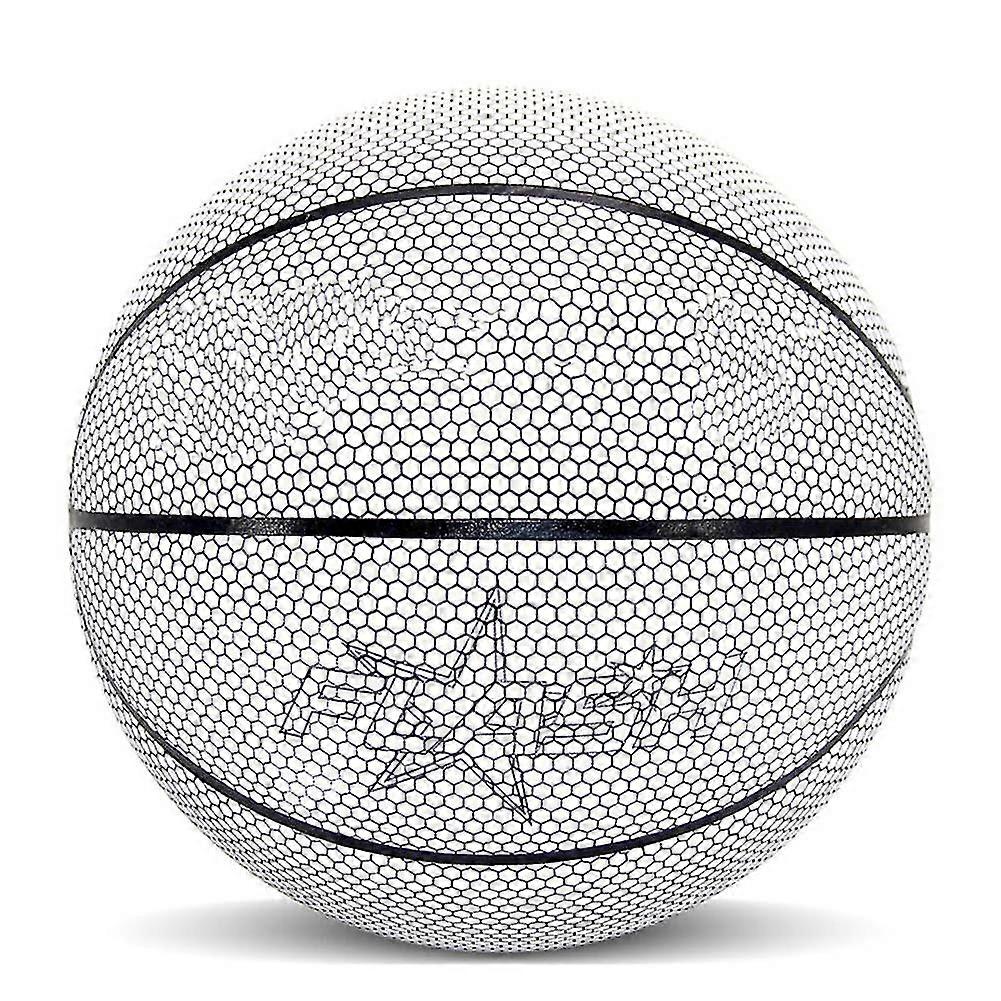 EVAGO Holographic Glowing Reflective Basketball Lighted Glow Basketball Night Game Portable New