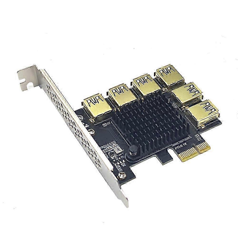 PCI Express Riser Card PCI-E 1X 1 naar 6 USB 3.0 Adapter 6 Poorts Riser Multiplier Kaart Uitbreidingskaart