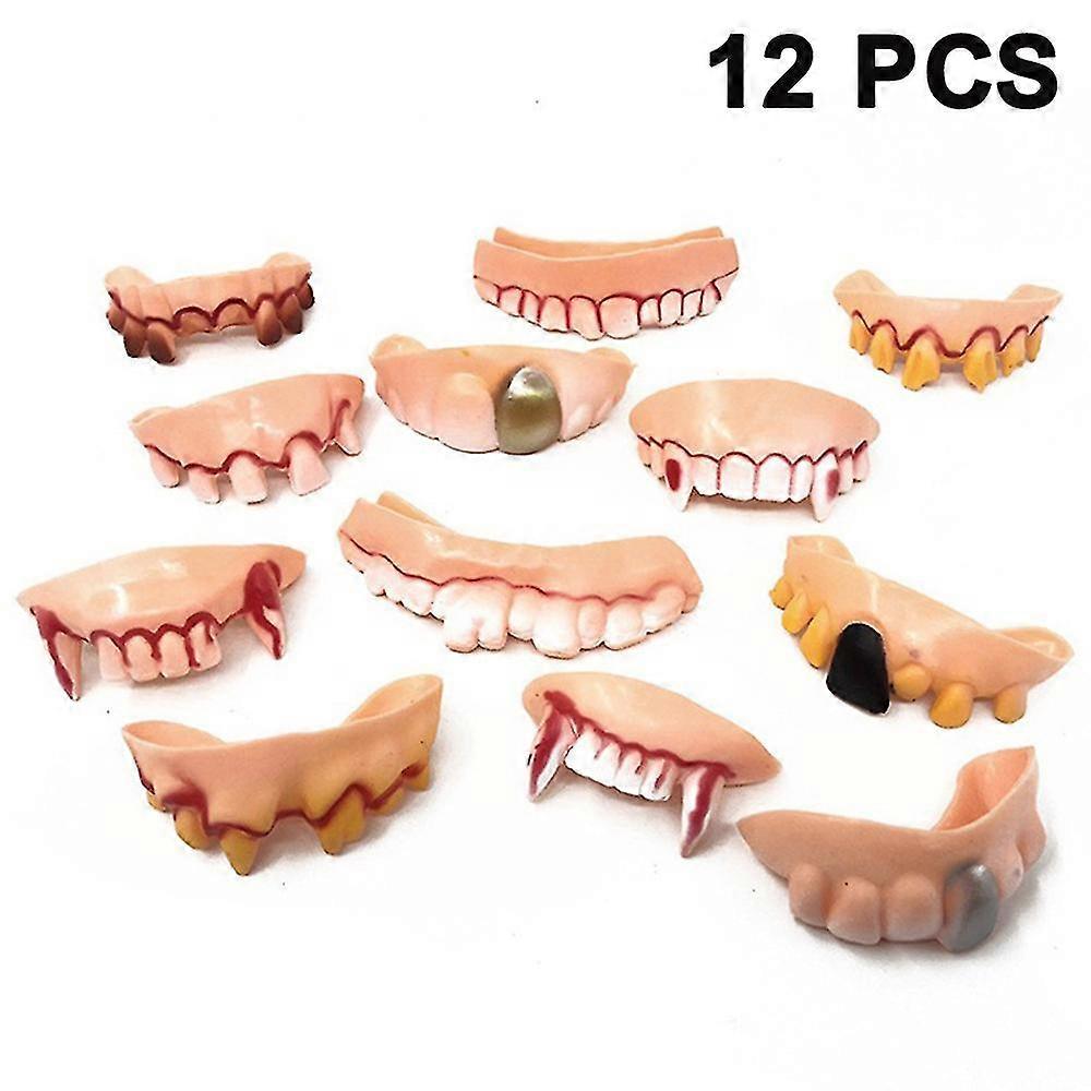 12PCSDentures, Braces, Vampire Dentures, Halloween Dentures, Masquerade Props