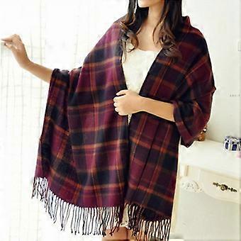 Karierter warmer Deckenschal für den Winter, lange Damenschals Karo weich, Wolle Tartan Schal Wraps für Frauen