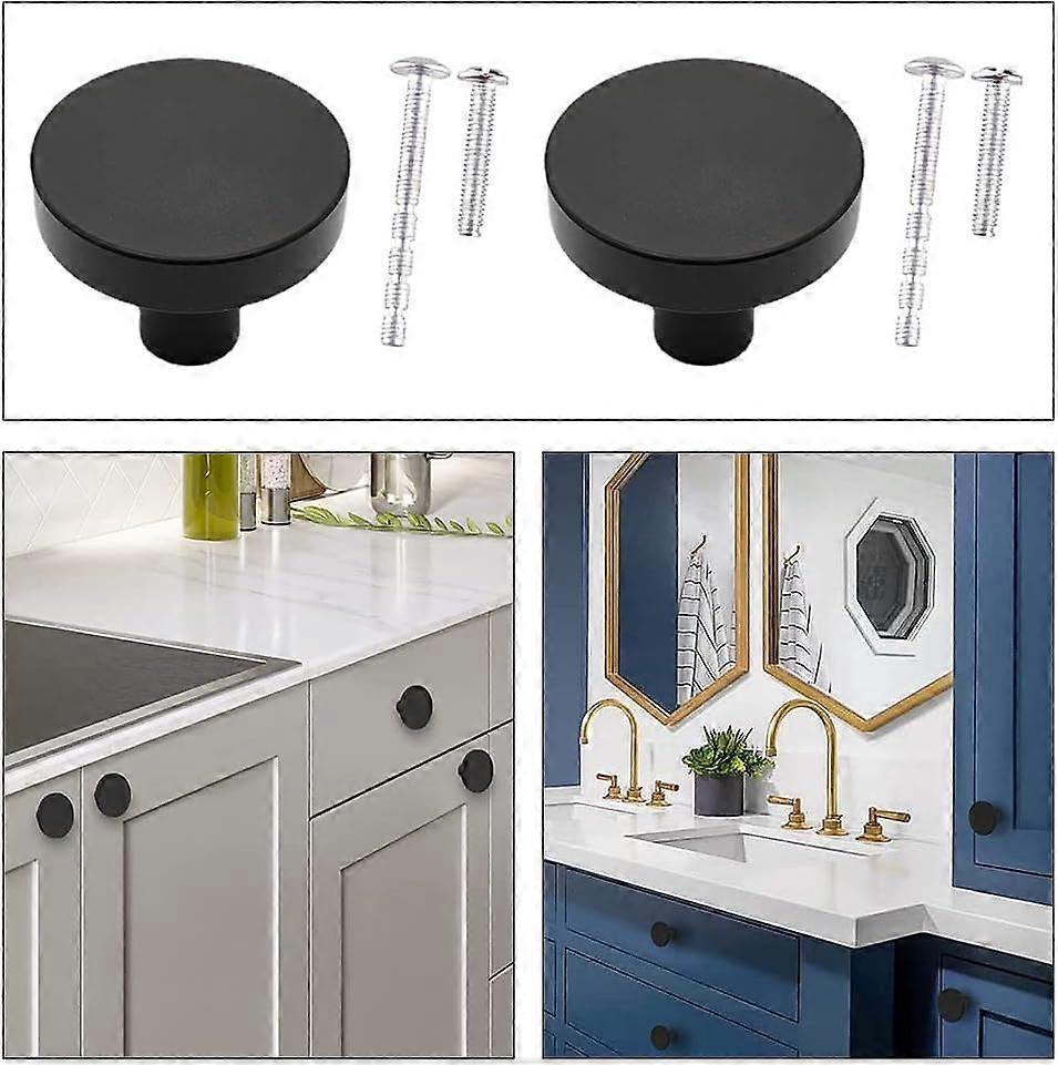 dresser hardware black Round Matte Cabinet Knobs 2-Pack – Modern Alloy Drawer Pulls With Screws For Kitchen, Cupboard, Wardrobe, Or VM mini prom ELEGANTPARK Black Heels for Size:xxl
