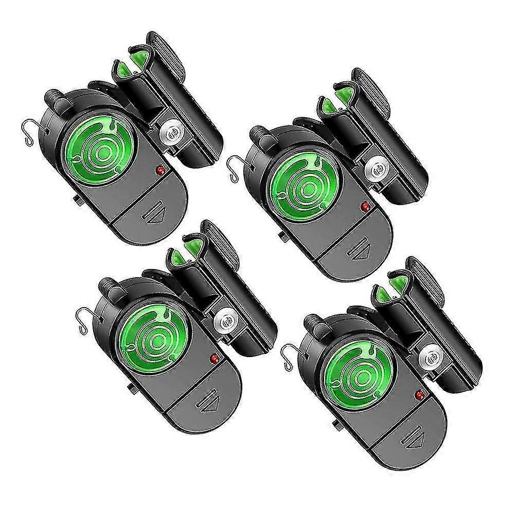 Ny 4pcs Fiske Bite Alarm, Sensitive Elektronisk Fiske Alarmer Indikator, Sound Bite Alert med L