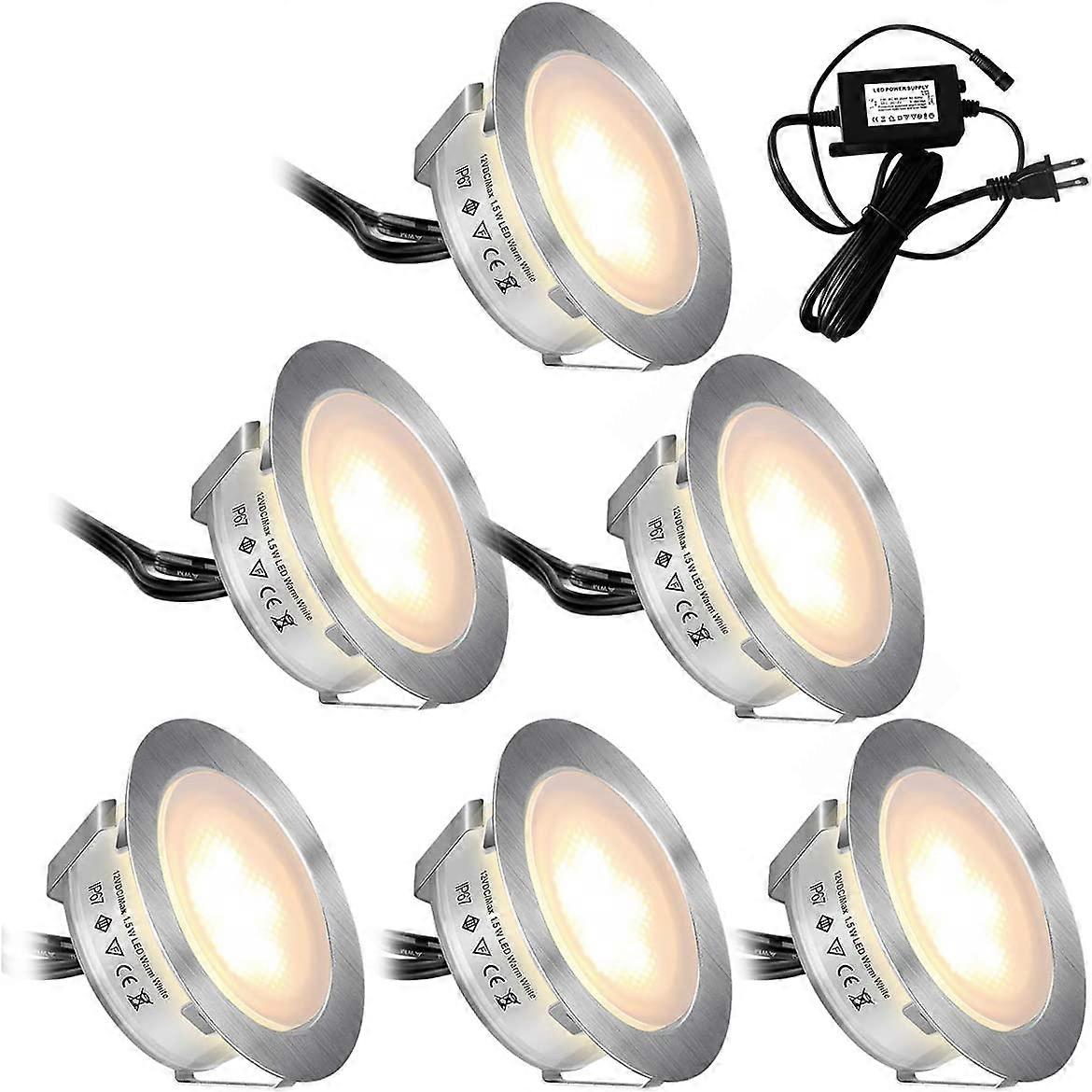 Kit luce di coperta a LED incorporato illuminazione del ponte esterno di terra luce impermeabile 6 PCS