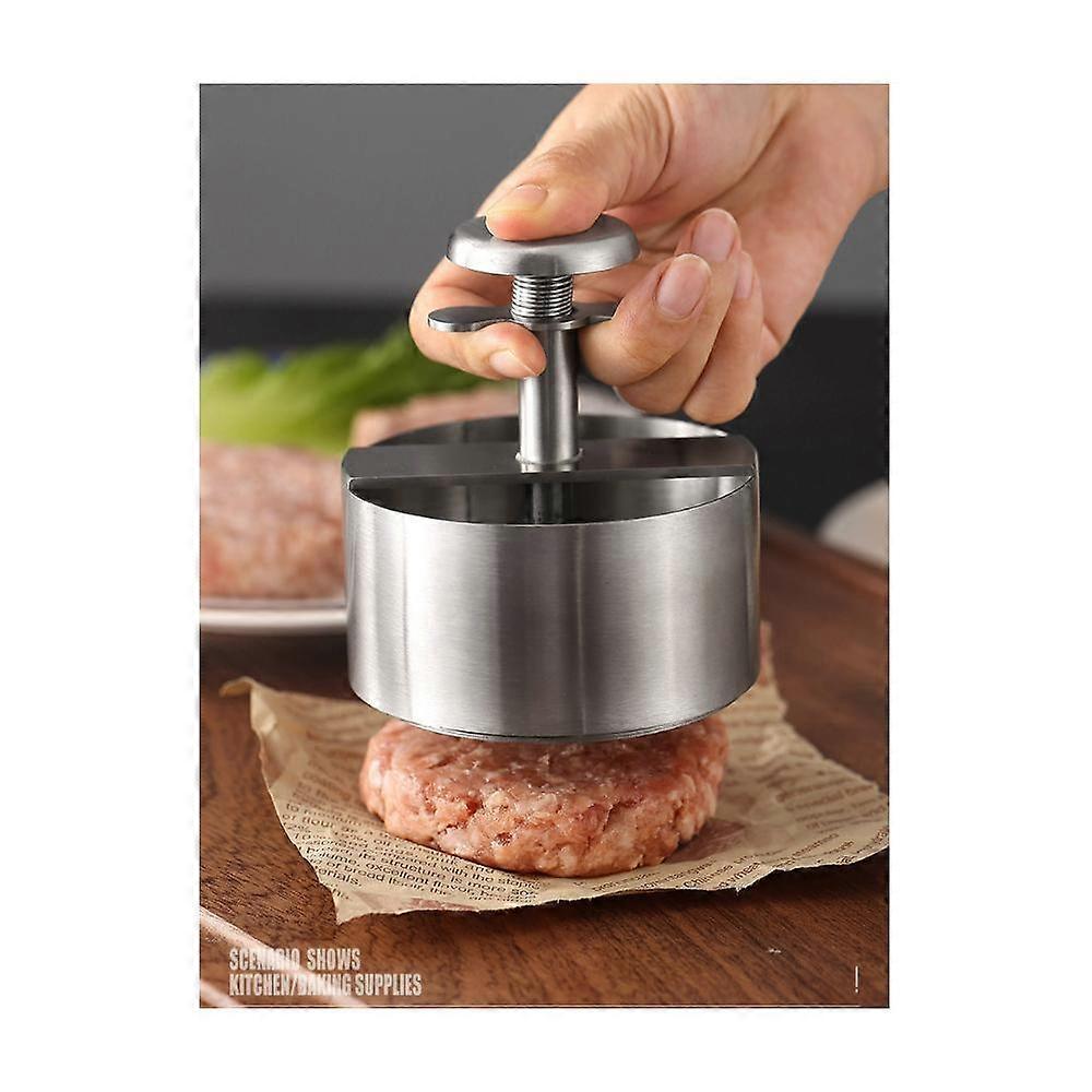 304 Stainless Steel Round Meat Press Burger Meat Press Kitchen Tool 8.8CM