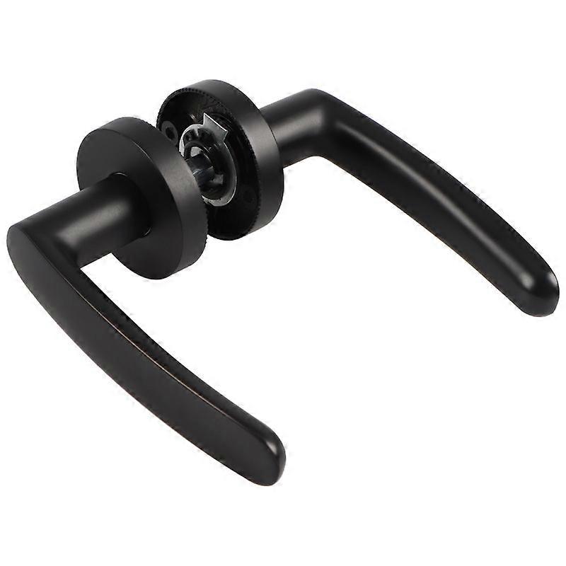 Interior Door Handle Set - Elegant and Simple - Square Size Ergonomic Handle - Black