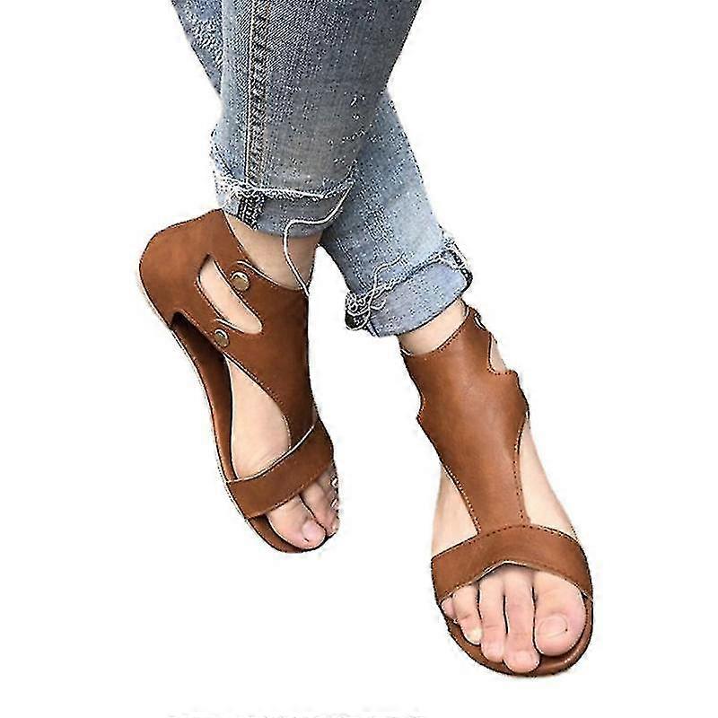 Women's Ankle Strap Peep Toe Sandal Zekai