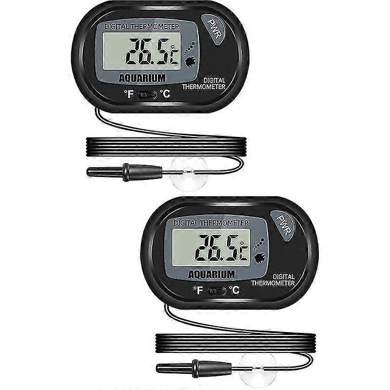 Termómetro lcd digital de acuario con ventosas y sonda impermeable