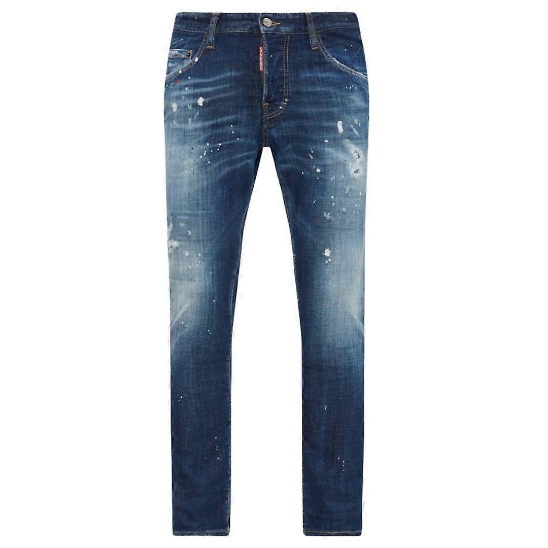 Dsquared2 Skater Jean Paint Splatter Blue Jeans�