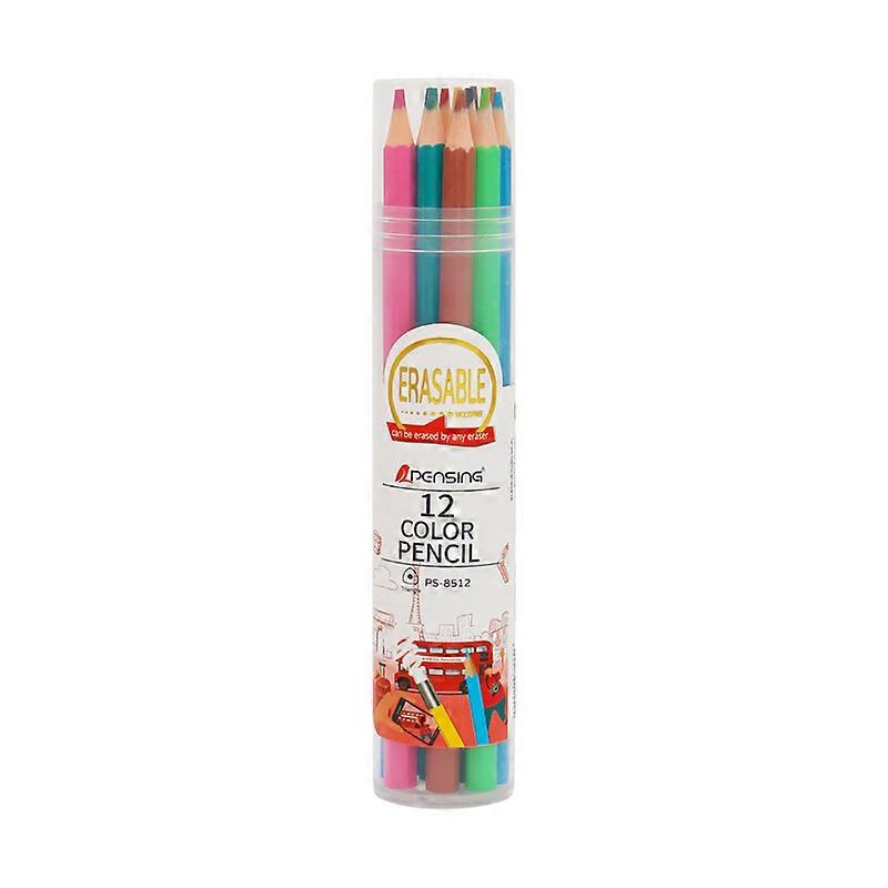 12 Farben A1Farbstifte löschbar Dreieck Stab farbig Blei Kinder Grundschulschüler Graffiti Zeichnung Stift Schreibwaren