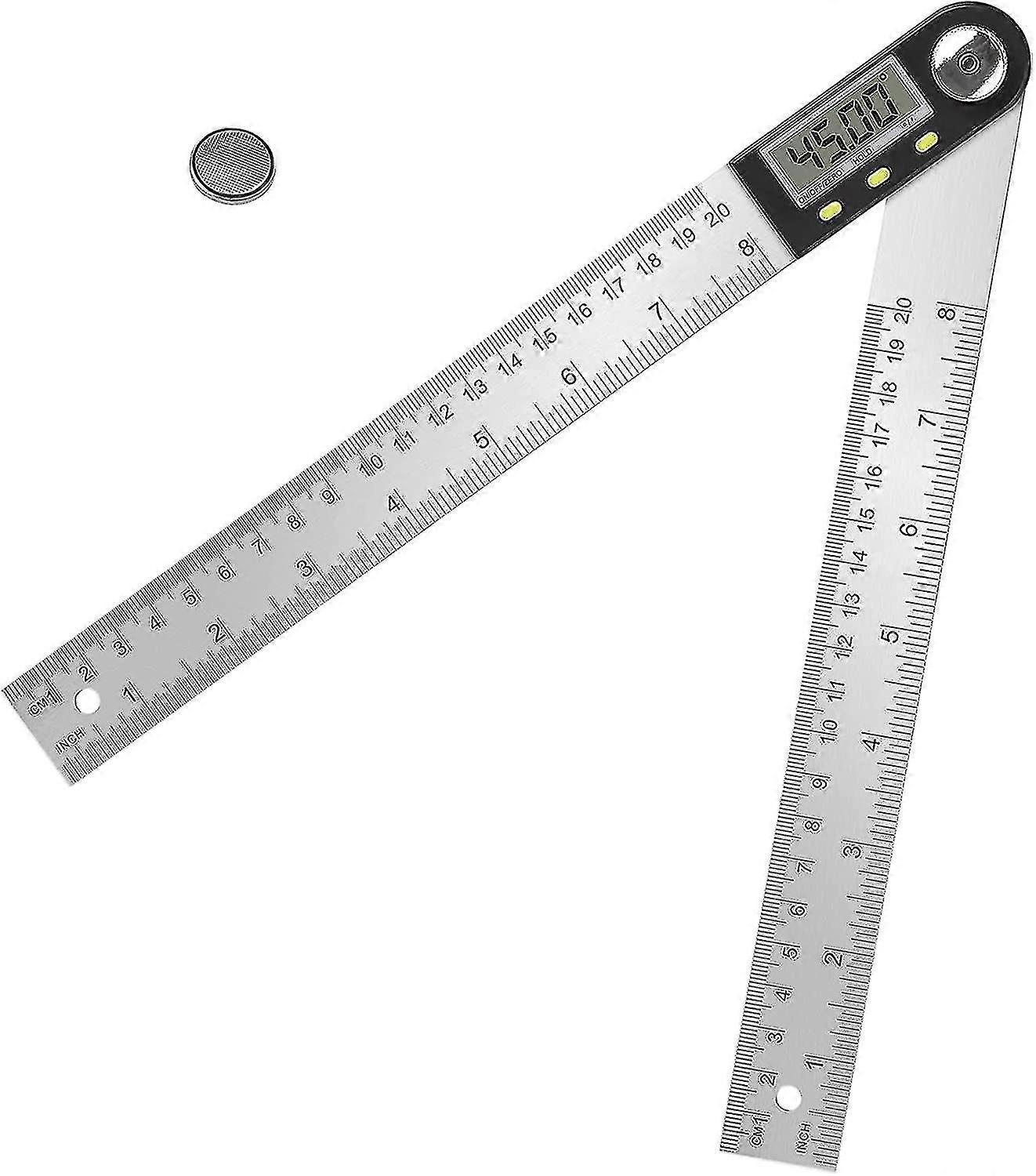 Digital Angle Ruler,200mm Stainless Steel,zero Adjustment,lock Function,lcd Display,360 Measuring Angle