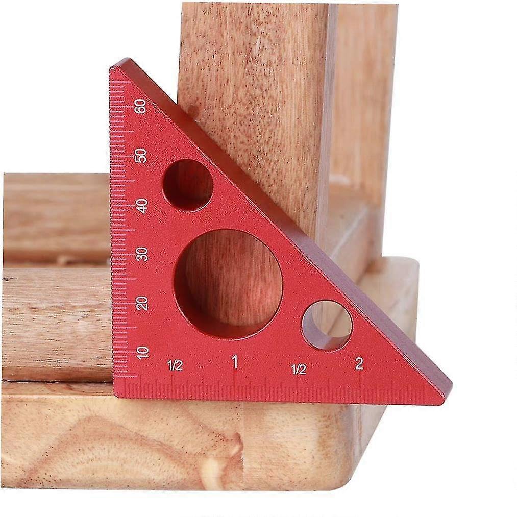 Aluminum Ruler Set - Triangle Angle & Right Angle Rulers - Multi-Angle Measuring Tool - Essential Carpenter Kit for Accurate Measurements (Size 1)