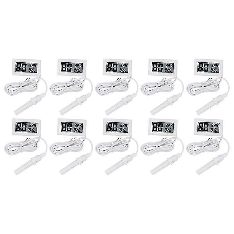 10pcs Mini Lcd Digital Thermometer Hygrometer Thermostat Indoor Convenient Temperature Sensor Humid