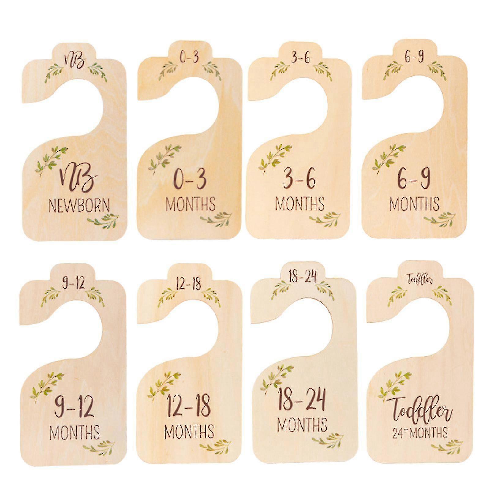 婴儿衣柜隔板婴儿衣物尺寸挂衣夹或婴儿从新生儿到24个月