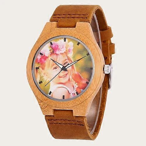 Kreatives Geschenk Holzuhr Männer Frauen Liebhaber Fotos UV-Druck