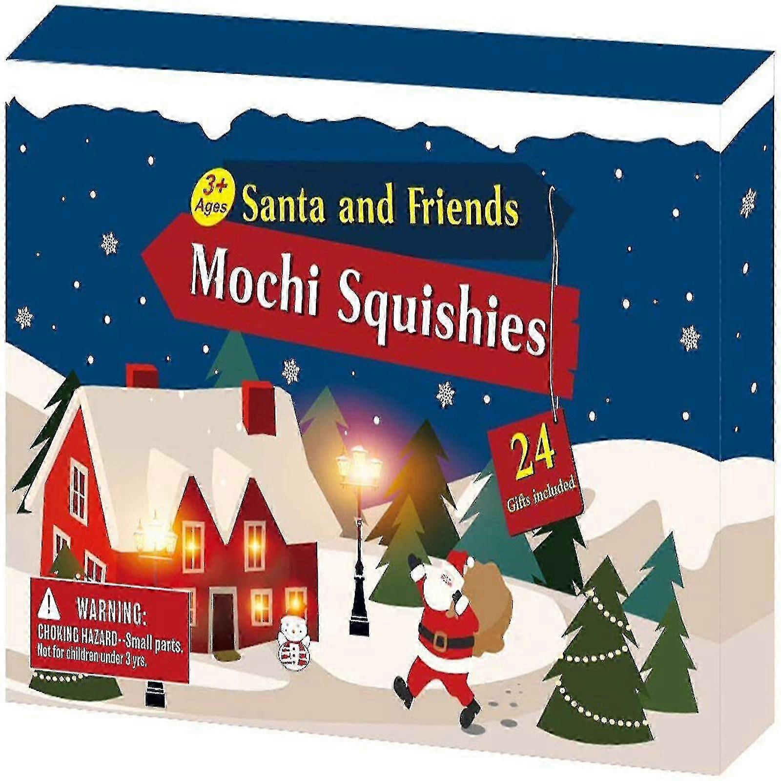 Squishies Παιχνίδι Έλευση Ημερολόγιο 24 Ημέρες Αντίστροφη μέτρηση Kids Τυφλό Κουτί, Χριστούγεννα Ζώο Σετ Δώρο