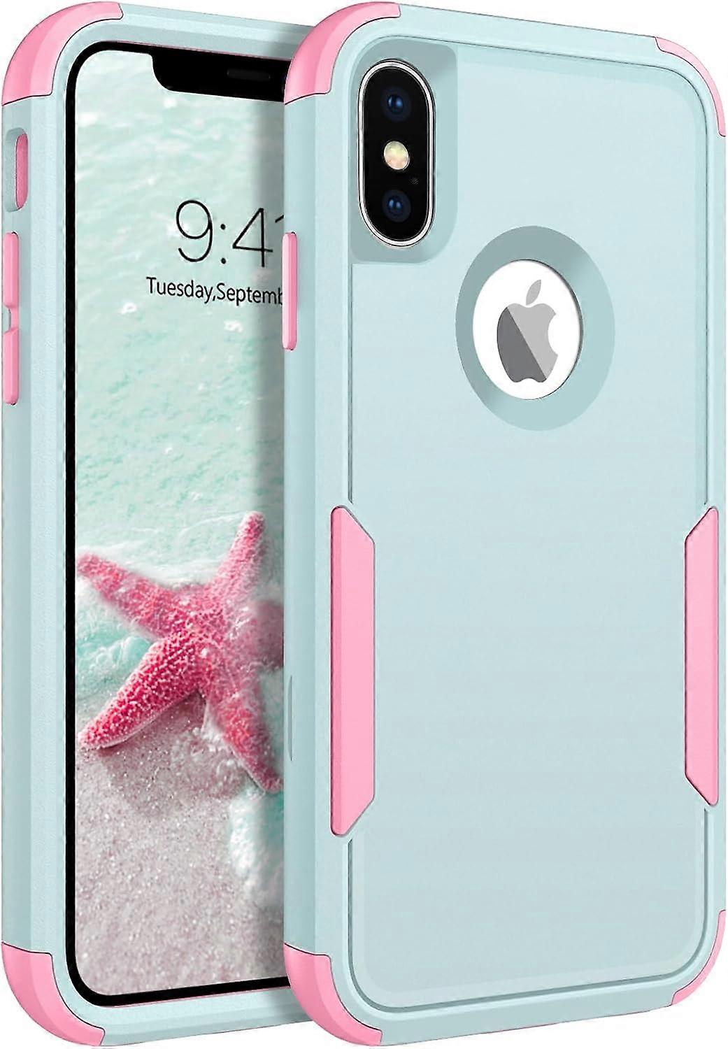 TIANYING for iPhone X Case, iPhone Xs Case, 3 in 1 Heavy Duty Rugged Hybrid Hard PC Soft TPU Bumper Shockproof Non-Slip Protective Cases Cover for iPh