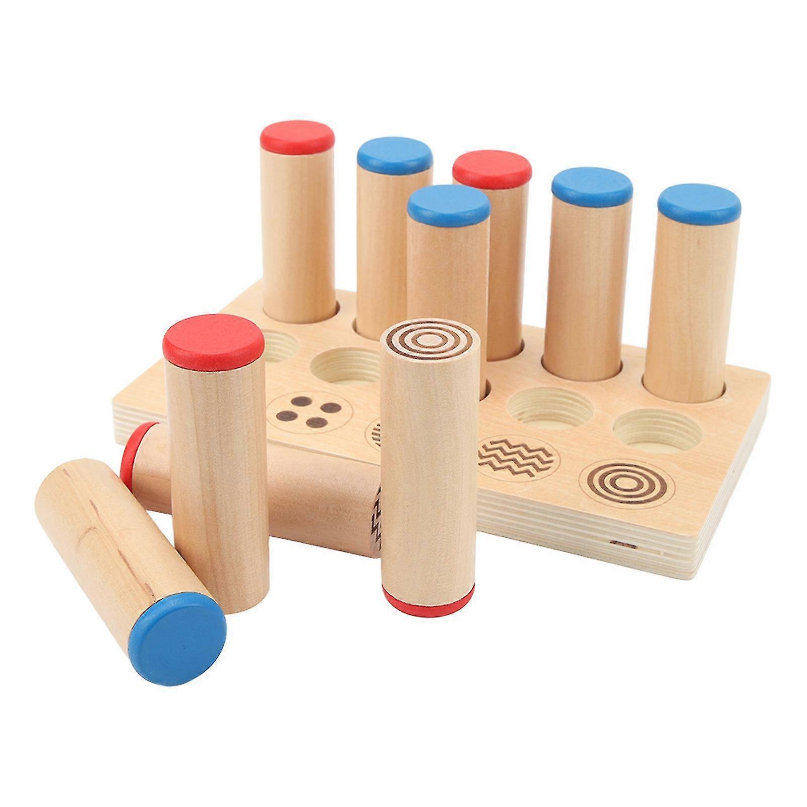 Wooden Sound Cylinders Educational Toy Set for Sensory Integration Training