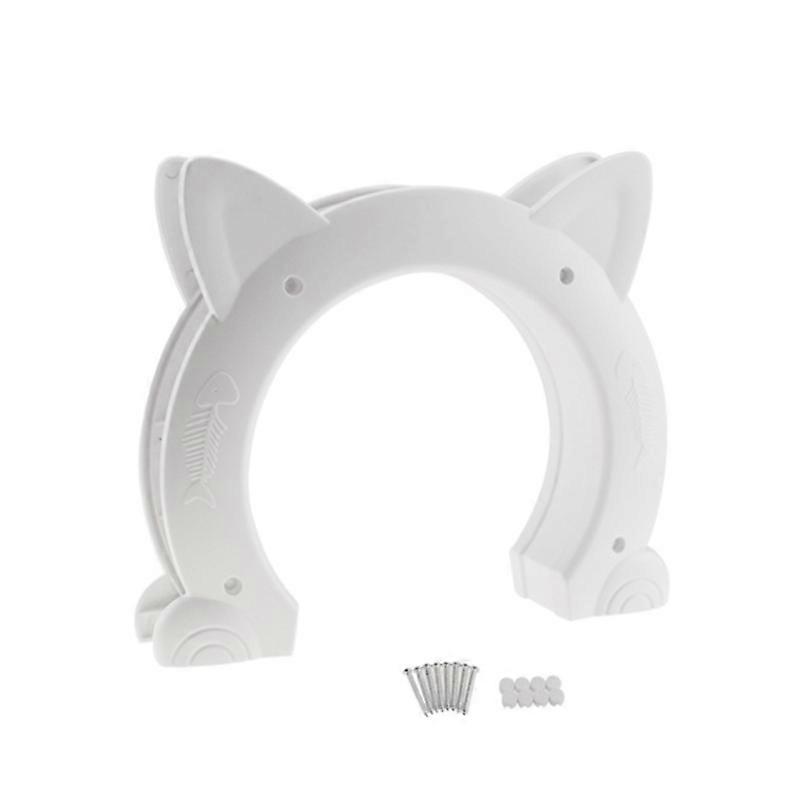 Pet Door Cartoon Cat Shape Lock Plastic Door Controllable Switchs Direction