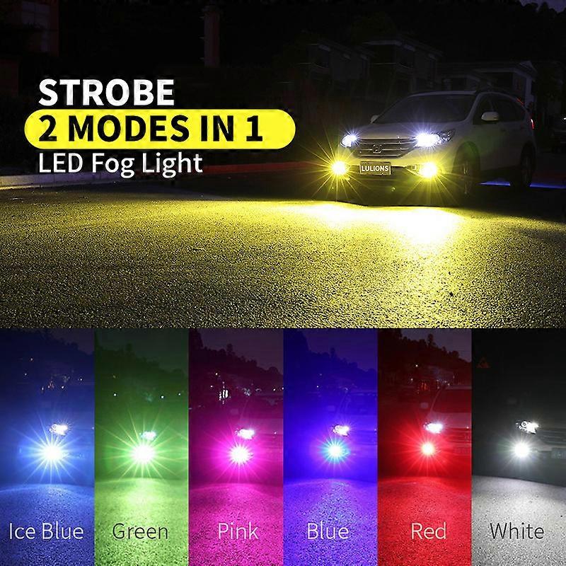 2pcs 24leds H7 Fog Lamp 9005 HB3 9006 HB4 880 881 Fog Lights For Cars Strobe H11 Led Headlight Bulb Day Driving Running Light