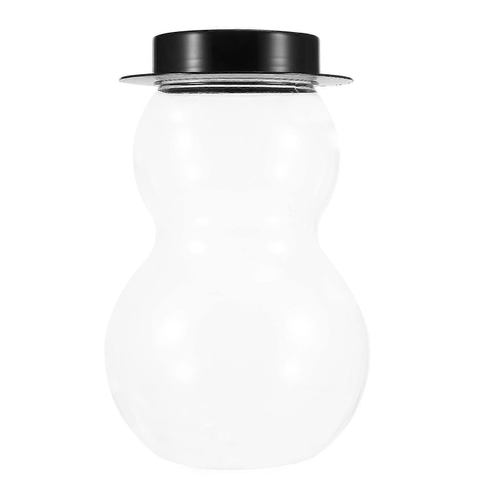 1pcクリスマスキャンディージャープラスチック雪だるまの形の食品ピーナッツバターハニージャーZ