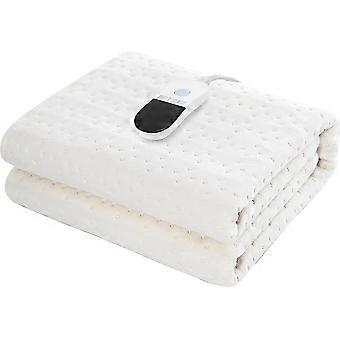Elektrisk uppvärmd madrass Topper Elektrisk Underblanket, 150 X 80 cm, Automatisk avstängning, Överhettningsskydd, 9 temperaturinställningar