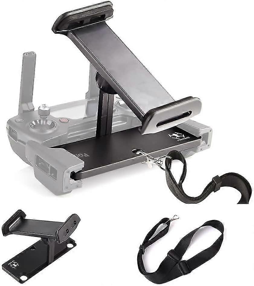 Aluminum-alloy Foldable Tablet Holder Extension With Lanyard For Mavic Pro/mavic 2 / Mavic Air/dji Spark Remote Controller (drone Not Included)-h