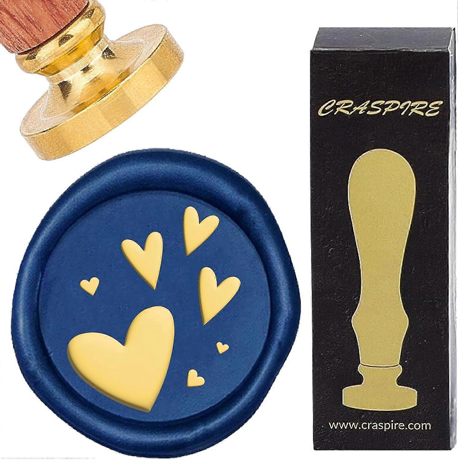 Brass Wax Seal Stamps with Rosewood Handle for Scrapbooking Heart 25mm DIY