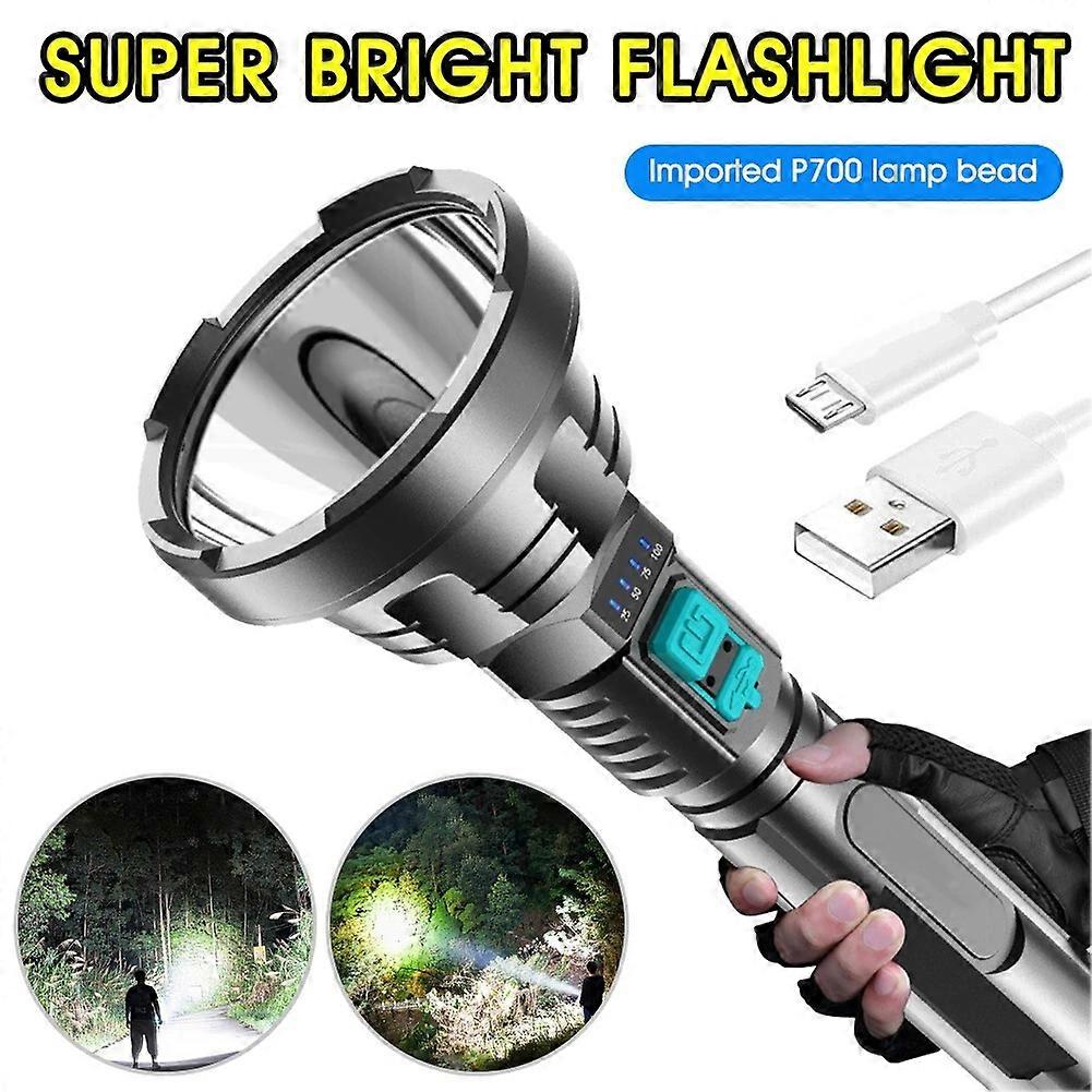 Super Bright Torch Led Flashlight USB Rechargeable Tactical Spotlight