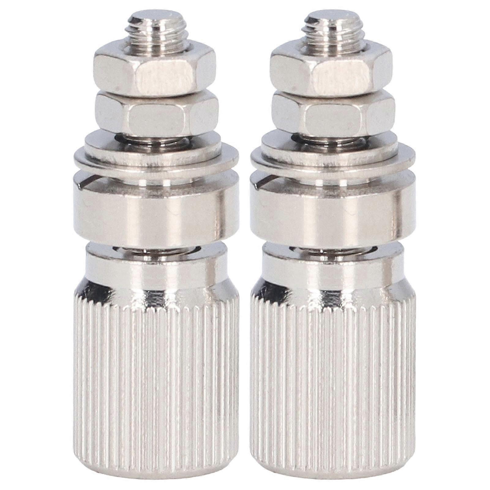 2pcs Binding Post Silver Alloy Contact No Insulation Power Grounding Terminal Post 50025