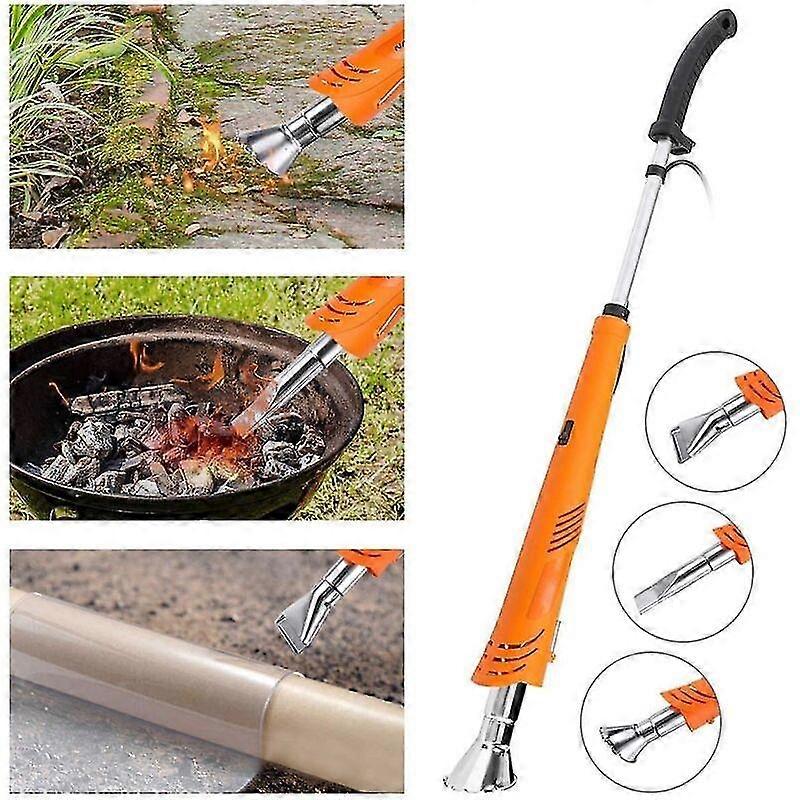 Electric Weed Burner Burning Grass And Charcoal Thermal Weed Stick-Powerful Weeding Tool Up To 650 With 3 Nozzles