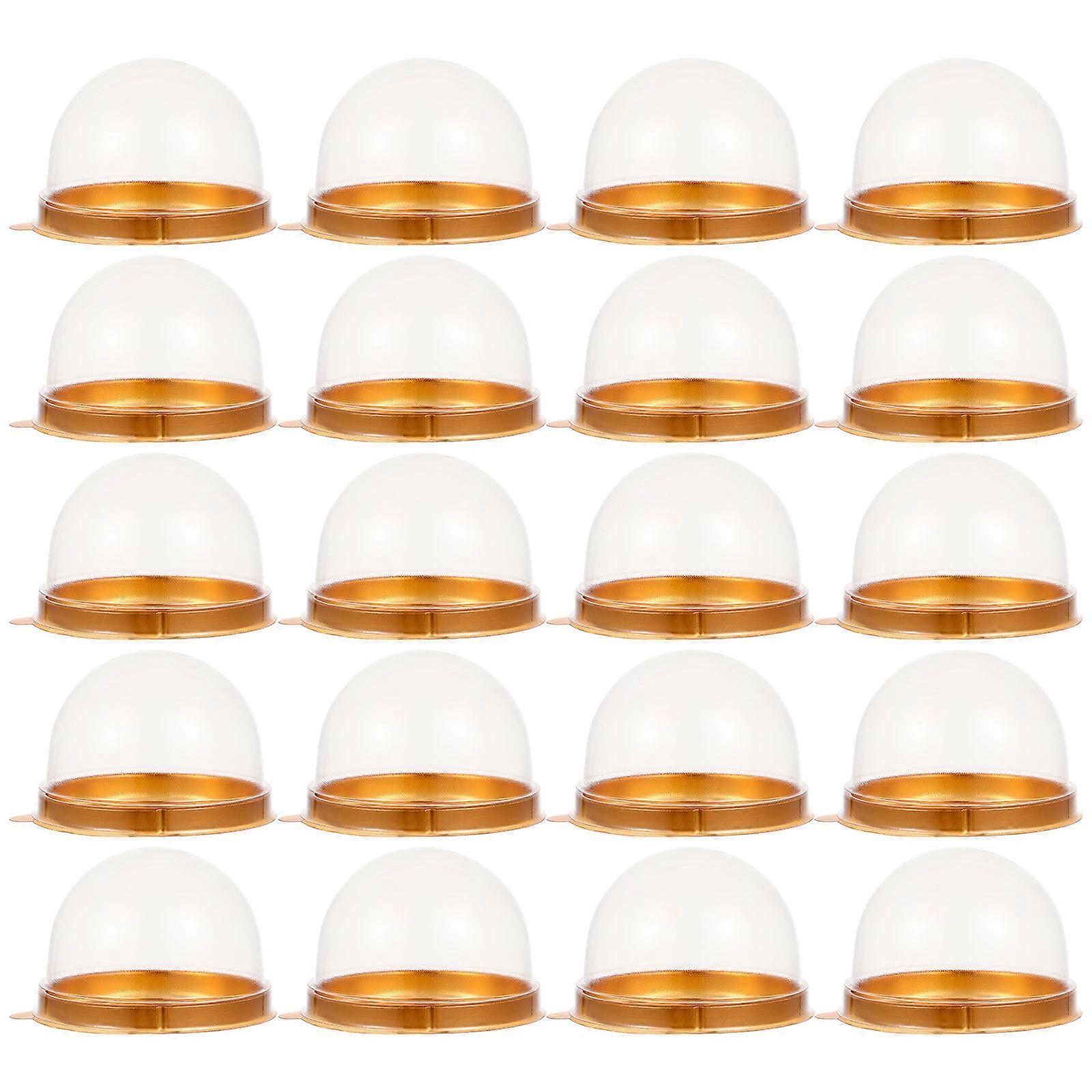 50pcs Creative Cupcake Packaging Boxes Baking Cake Dome Cases Moon Cake Holders