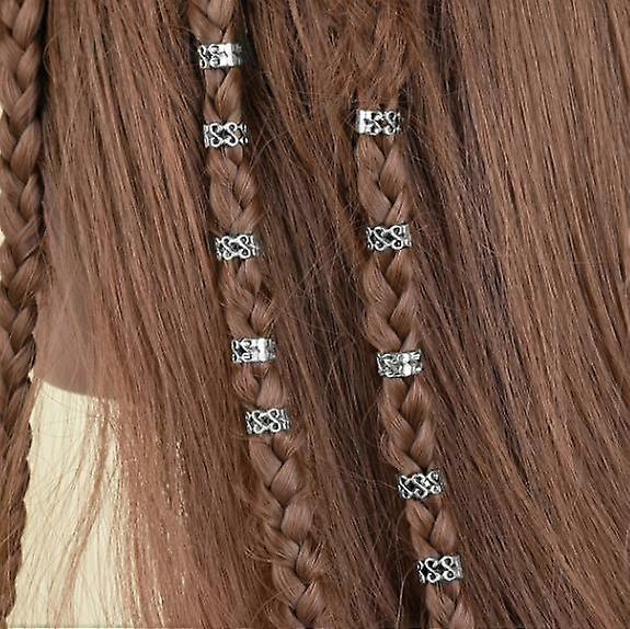 Beads Hair Braid Rings Clips Dread Locks Hair Braiding Metal Cuffs