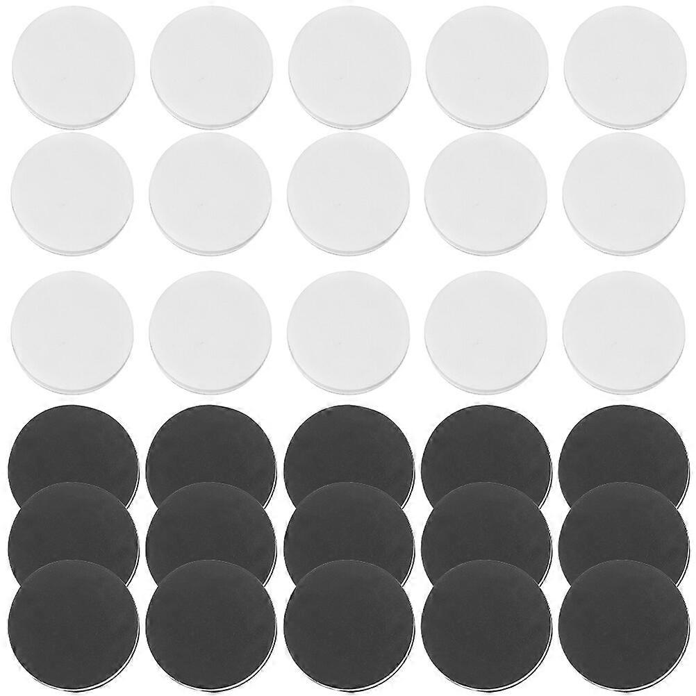 30 Pcs White Set Game Chess Pieces Backgammon Pieces Checkers Classic Board Games Backgammon Chess Pieces
