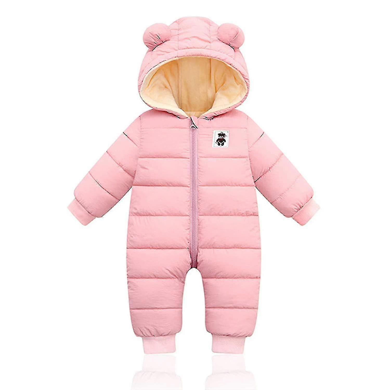Μωρό χειμερινή φόρμα με κουκούλα, Romper Snowsuit αγόρια μακριά μανίκι κοστούμι ζεστά ρούχα δώρο (ναυτικό μπλε, 66cm)