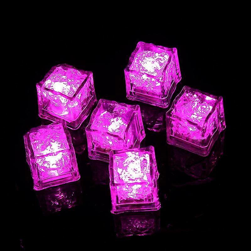 Light Up Ice Cubes, 12 Pack Multi Color Led Ice Cubes, Reusable Glowing Flashing Ice Cube For Club Bar Party