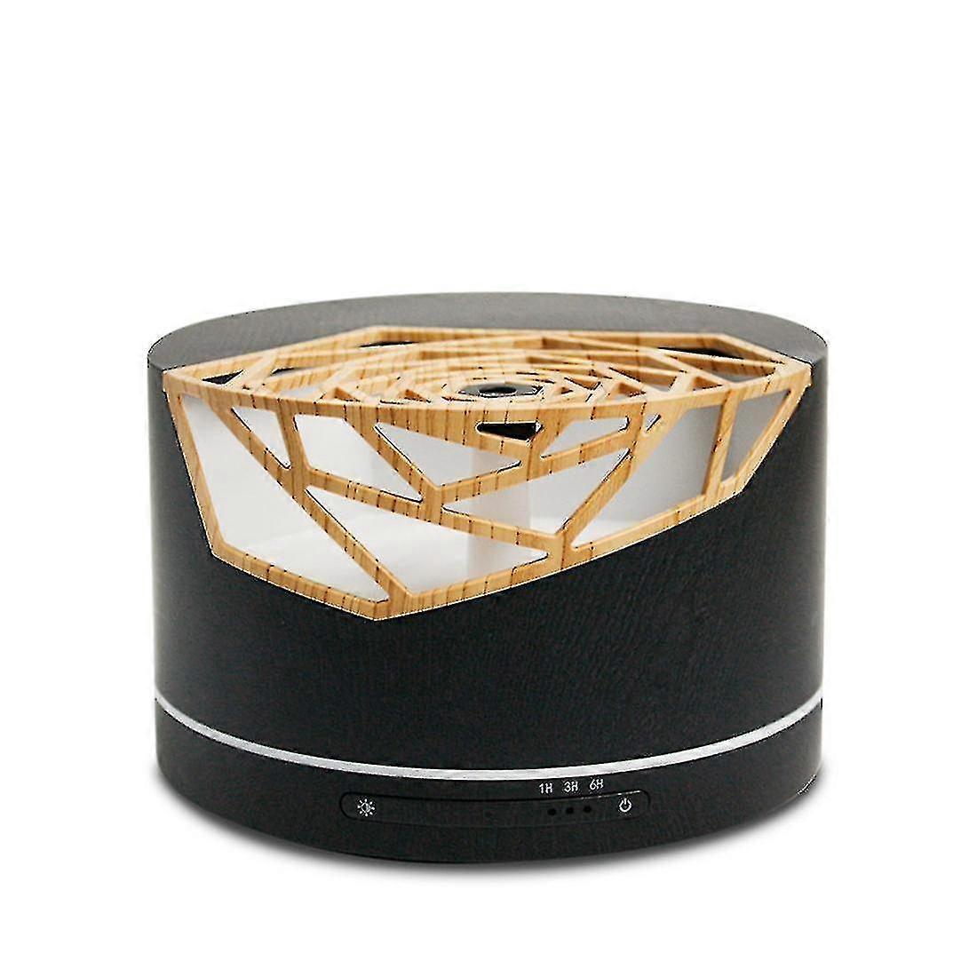 400ml Hollow Out Wood Grain Essential Oil Diffuser Eu Plug