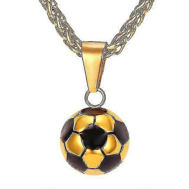 Fodbold halskæde i rustfrit stål til mænd