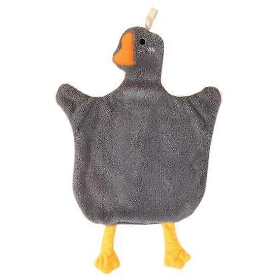 Yousheng Hand Towel with Hanging Loop Highly Absorbent Quick Drying Wear Resistant Cute Goose Design Kitchen Cloth Dish Towel