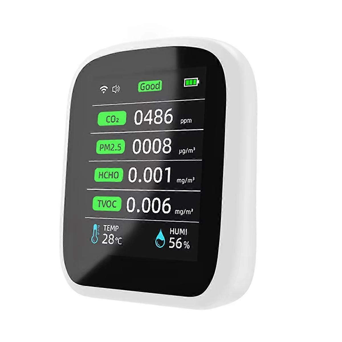 Tuya WIFI 8 &1 Air Quality Monitor HCHO TVOC PM1.0 PM2.5 PM10 Tester Temperature Humidity Meter Car